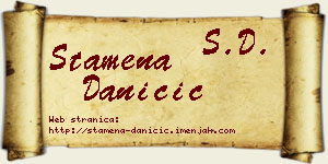Stamena Daničić vizit kartica